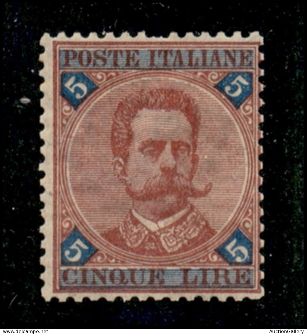 Regno - Umberto I - 1891 – 5 Lire Umberto (64) – Gomma Integra (175) - Andere & Zonder Classificatie