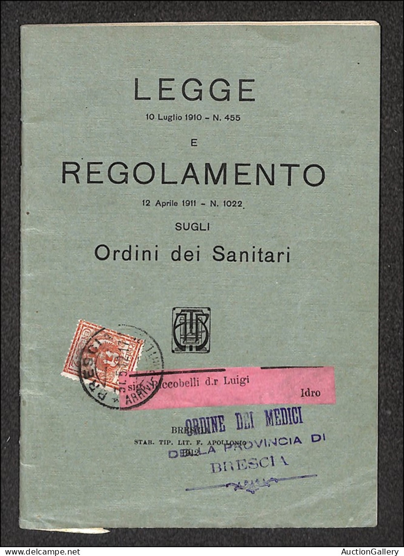 Regno - Vittorio Emanuele III - 2 Cent (69) Su Giornale "LEGGE E REGOLAMENTO ORDINI SANITARI" - Brescia 31.5.12 - Other & Unclassified