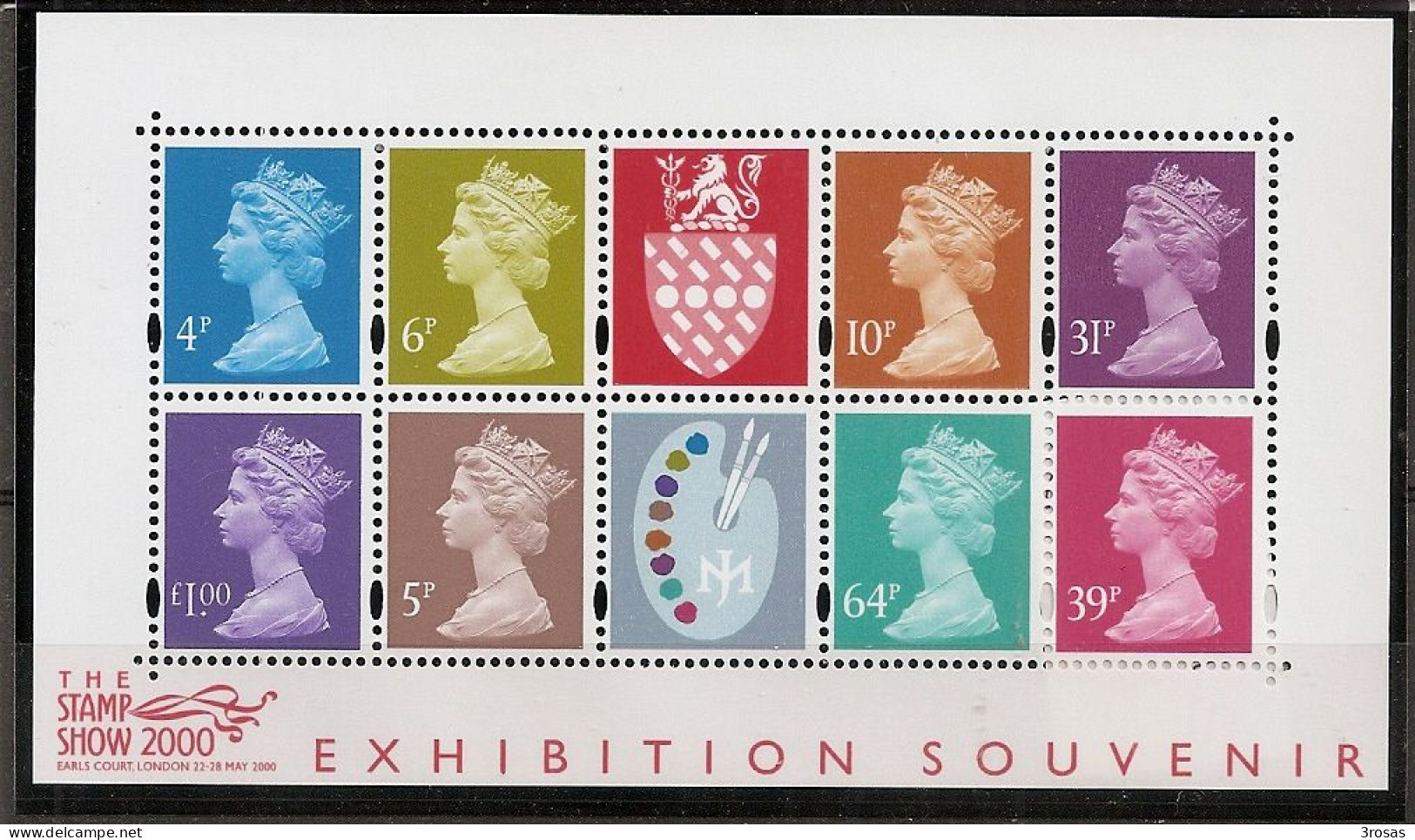 Grand-Bretagne Great Britain Machin 2000 Stamp Show Exhibition Souvenir Sheet MNH ** - Unused Stamps