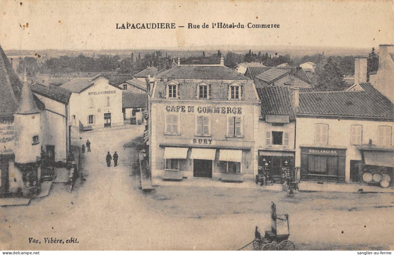 CPA 42 LA PACAUDIERE / RUE DE L'HOTEL DU COMMERCE - Sonstige & Ohne Zuordnung