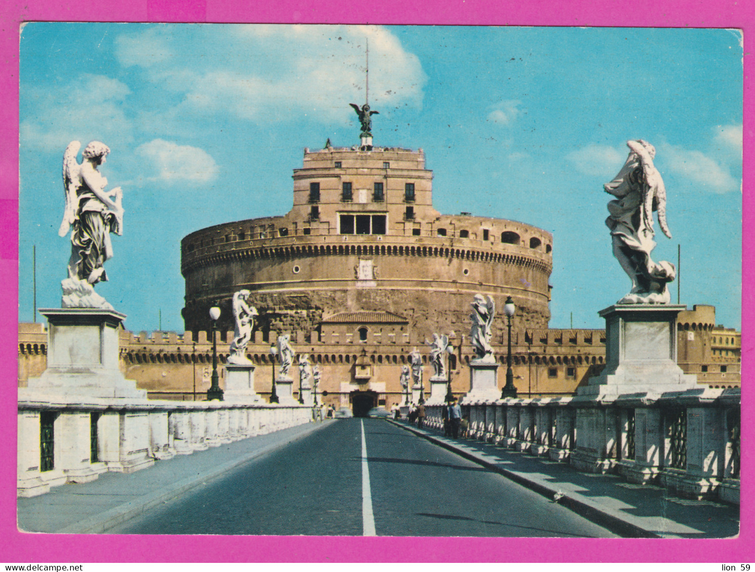 298272 /  Italy Roma (Rome) Sant Angelo Bridge And Castle PC Vatican City USED 1967 - 20 L. Work And Art Painter - Ponts