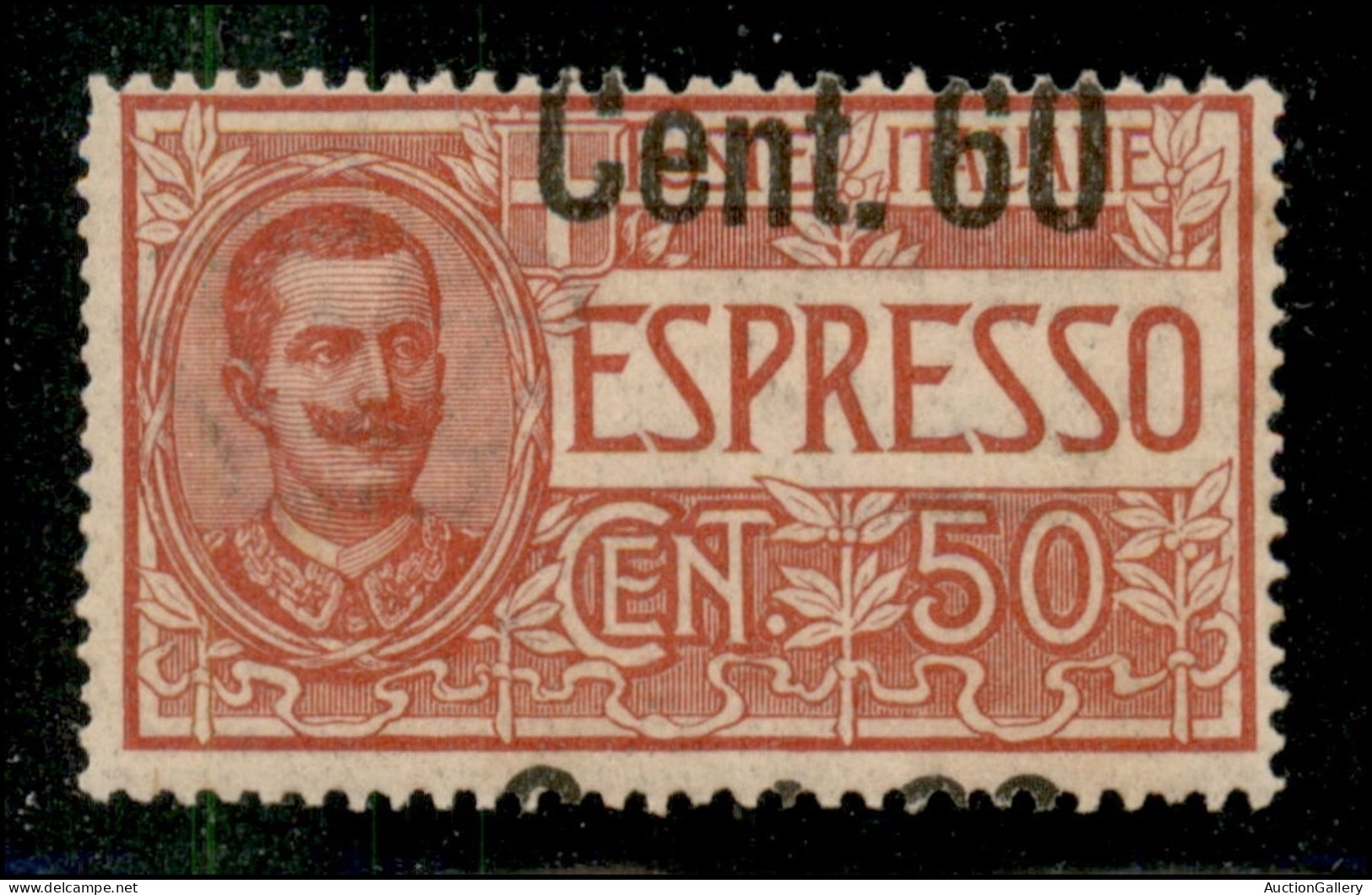 Regno - Vittorio Emanuele III - 1922 - 60 Cent Su 50 (6f) - Soprastampa Spostata In Basso (a Cavallo) - Gomma Originale  - Otros & Sin Clasificación