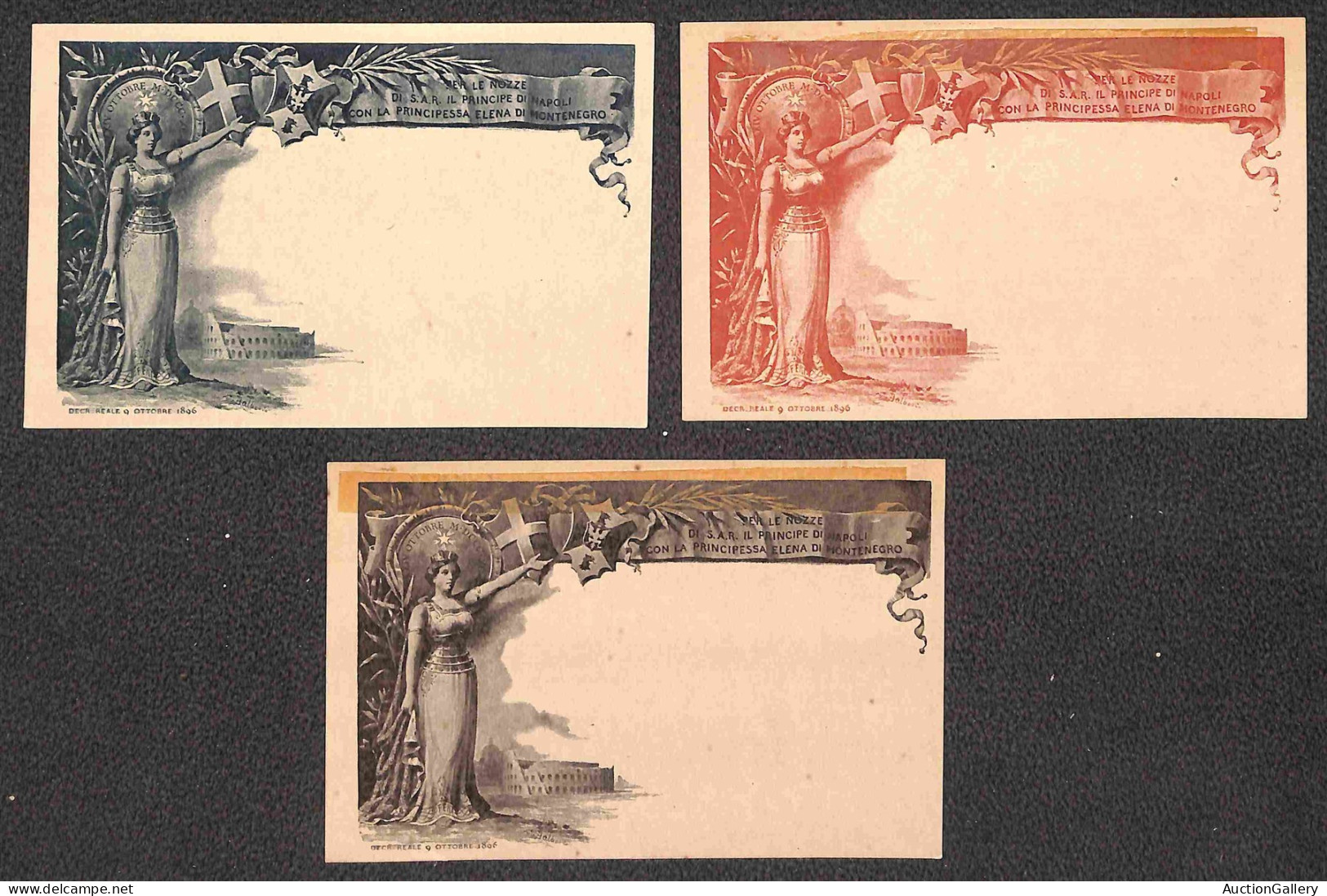Regno - Interi - Nozze Reali -serie Completa Di 5 Cartoline Postali (29) Nei Diversi Colori (1/5) Nuove - Sonstige & Ohne Zuordnung