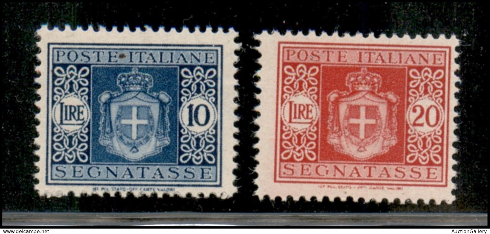 Luogotenenza - 1945 - 10 + 20 Lire Segnatasse (95/96) - Insieme Di 2 Valori - Gomma Integra (140+) - Autres & Non Classés