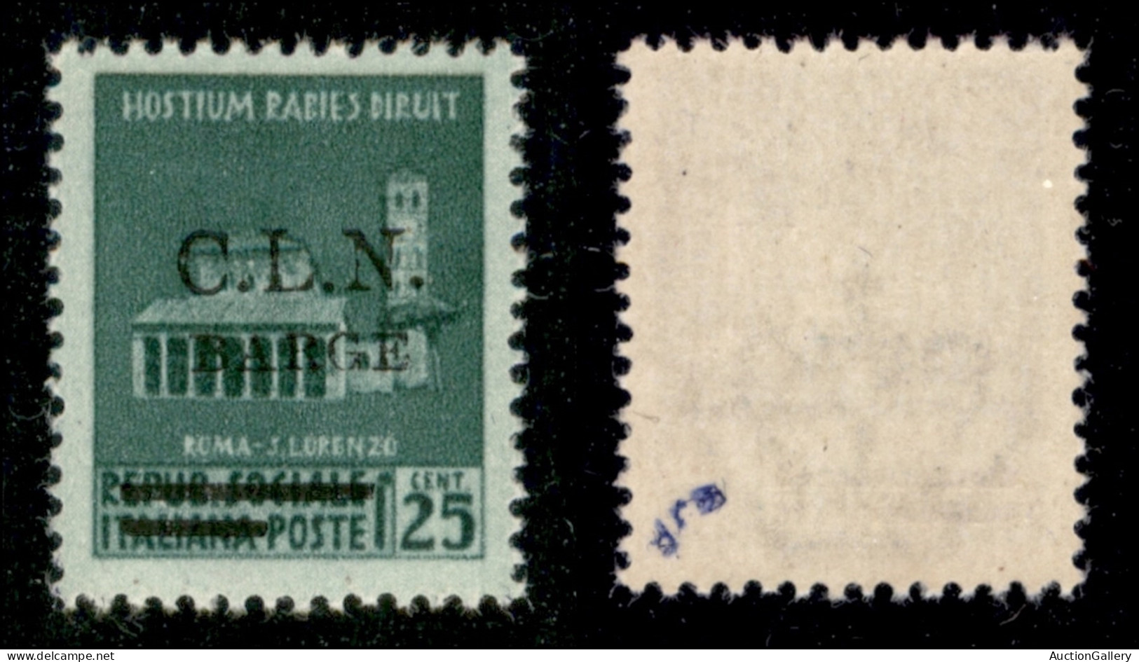 C.L.N. - Barge - 1945 - 25 Cent (3) - Gomma Integra - Sonstige & Ohne Zuordnung
