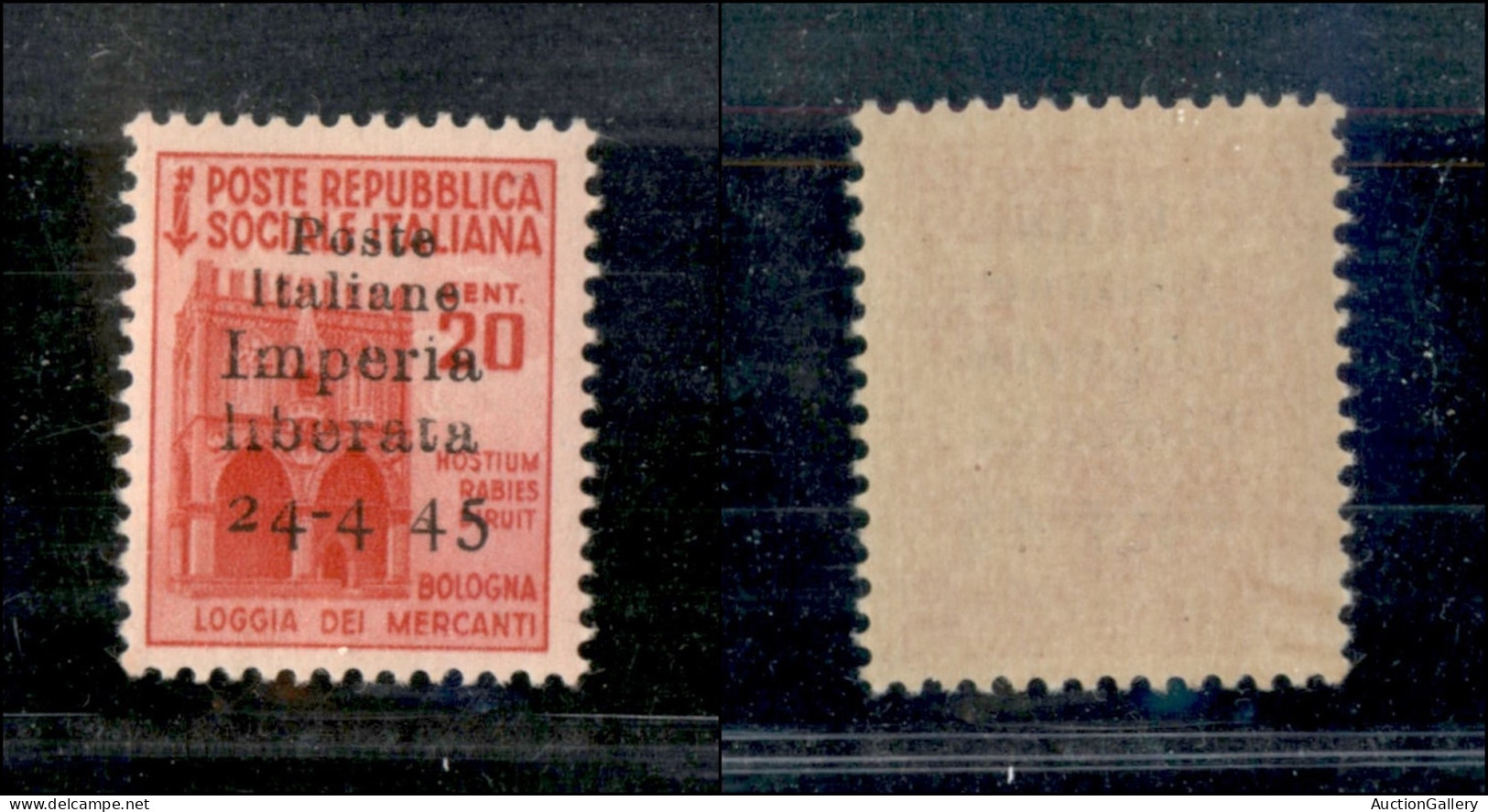 C.L.N. - Imperia - 1945 - 20 Cent (3 Dc) - Senza Trattino Tra 4 E 45 - Gomma Integra (210) - Other & Unclassified