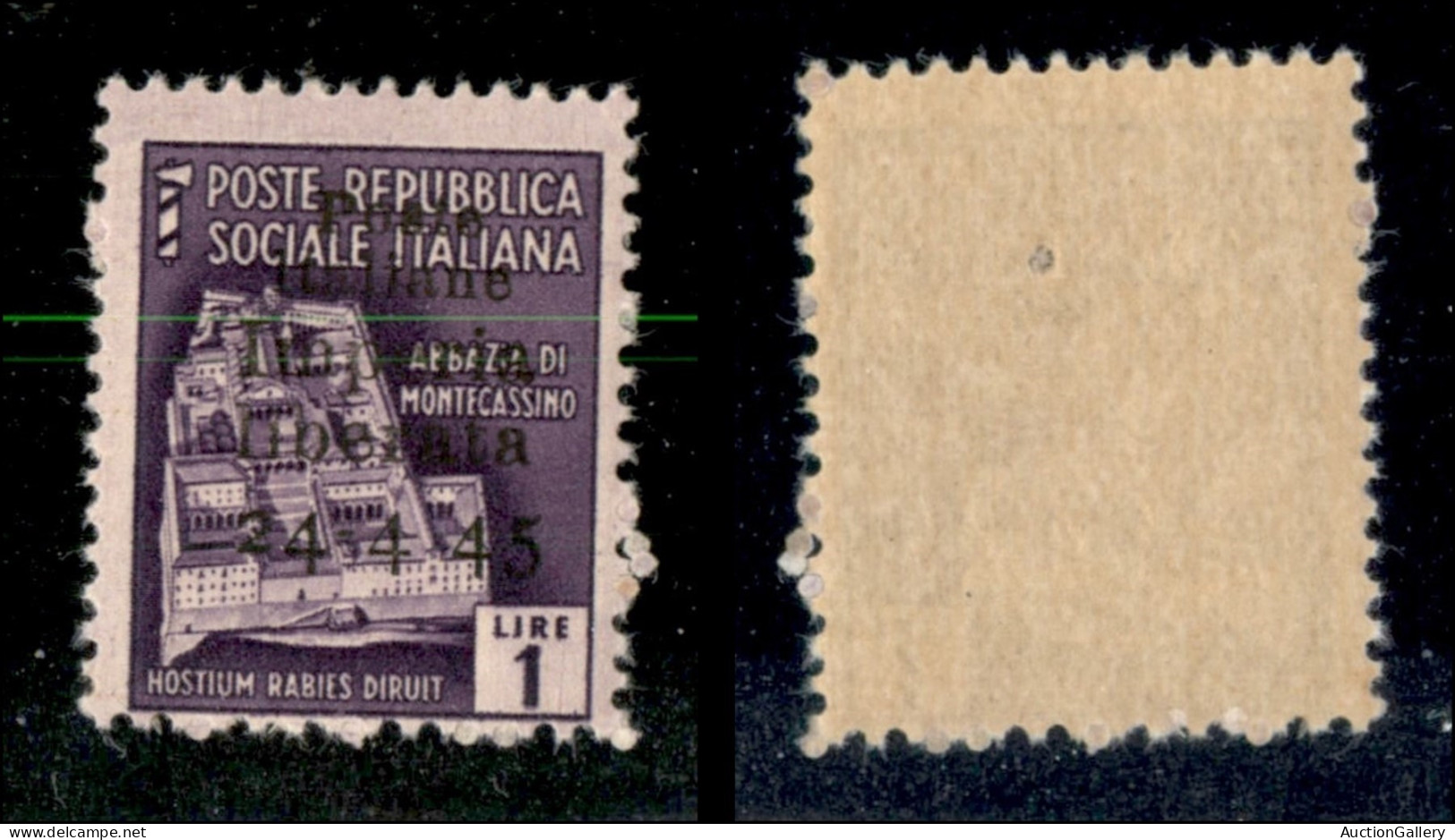 C.L.N. - Imperia - 1945 - 1 Lira (8dc) Senza Trattino Dopo 4 - Gomma Integra (210) - Other & Unclassified