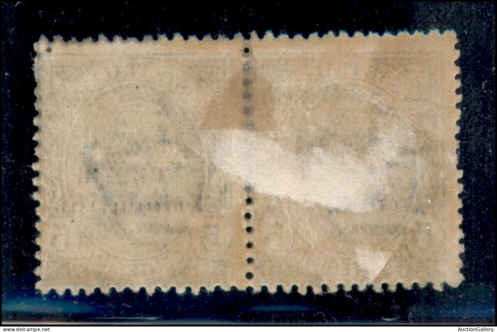 Occupazioni I Guerra Mondiale - Trentino-Alto Adige - 1918 - 5 Cent Leoni (21C+21) - Coppia Orizzontale - Pezzo Di Sinis - Other & Unclassified