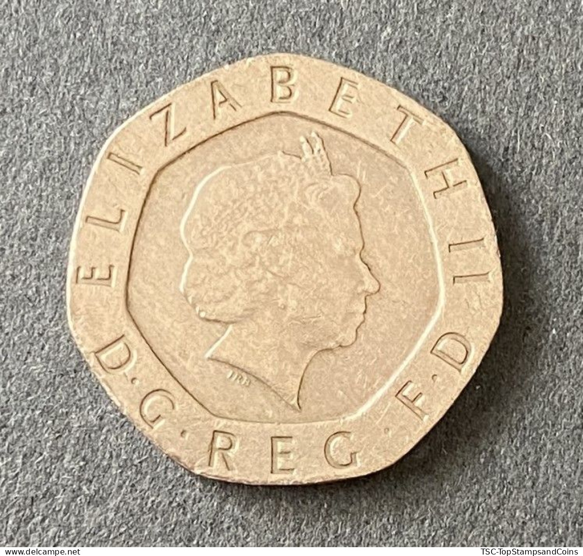 $$GB800 - Queen Elizabeth II - 4th Portrait - Tudor Rose - 20 Pence Coin - Great-Britain - 2001 - 20 Pence