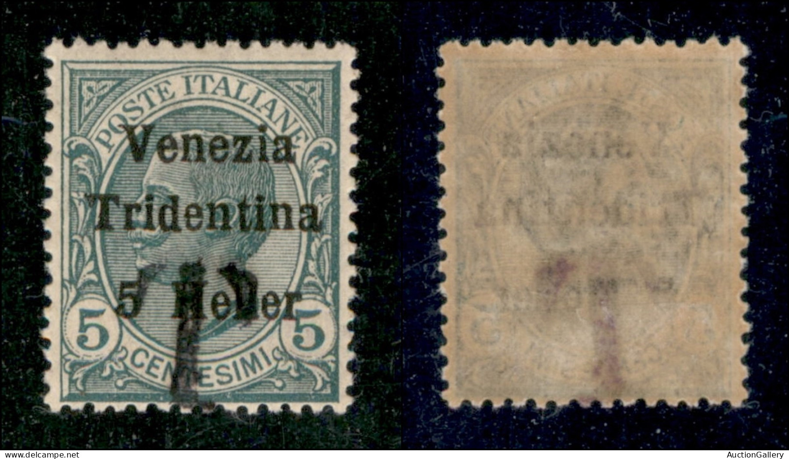 Occupazioni I Guerra Mondiale - Trentino-Alto Adige - Bolzano 1 - 1918 - Bolzano 1 - 5 Heller Su 5 Cent Segnatasse (5 Va - Other & Unclassified