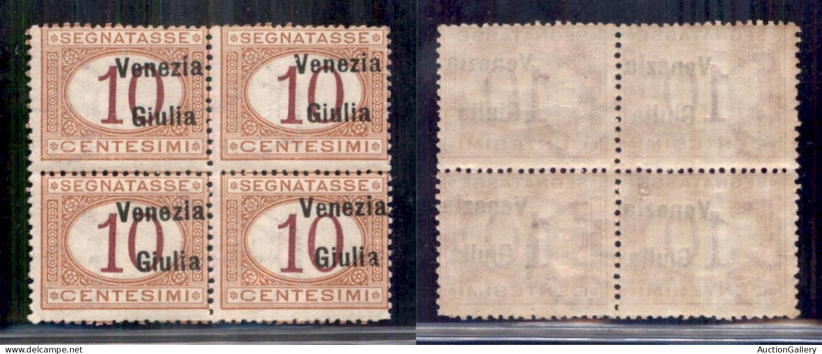 Occupazioni I Guerra Mondiale - Venezia Giulia - 1918 - Quartina Del 10 Cent (2e) Con Soprastampa Spostata A Destra - Go - Other & Unclassified