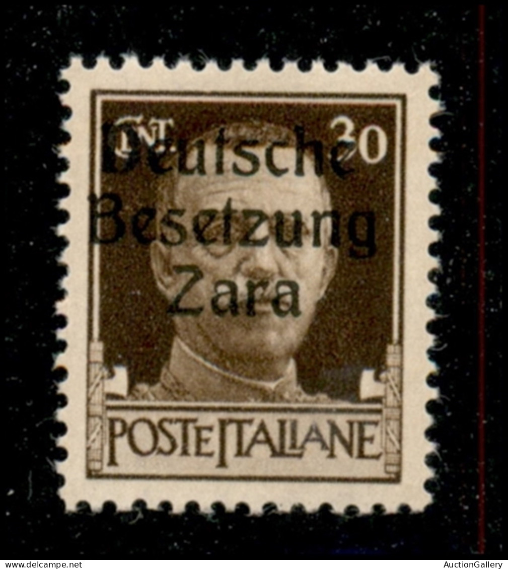 Occupazioni II Guerra Mondiale - Occupazione Tedesca - Zara - 1943 - 30 Cent (6 - IV Tipo) - D In Grassetto (pos. 29) -  - Sonstige & Ohne Zuordnung