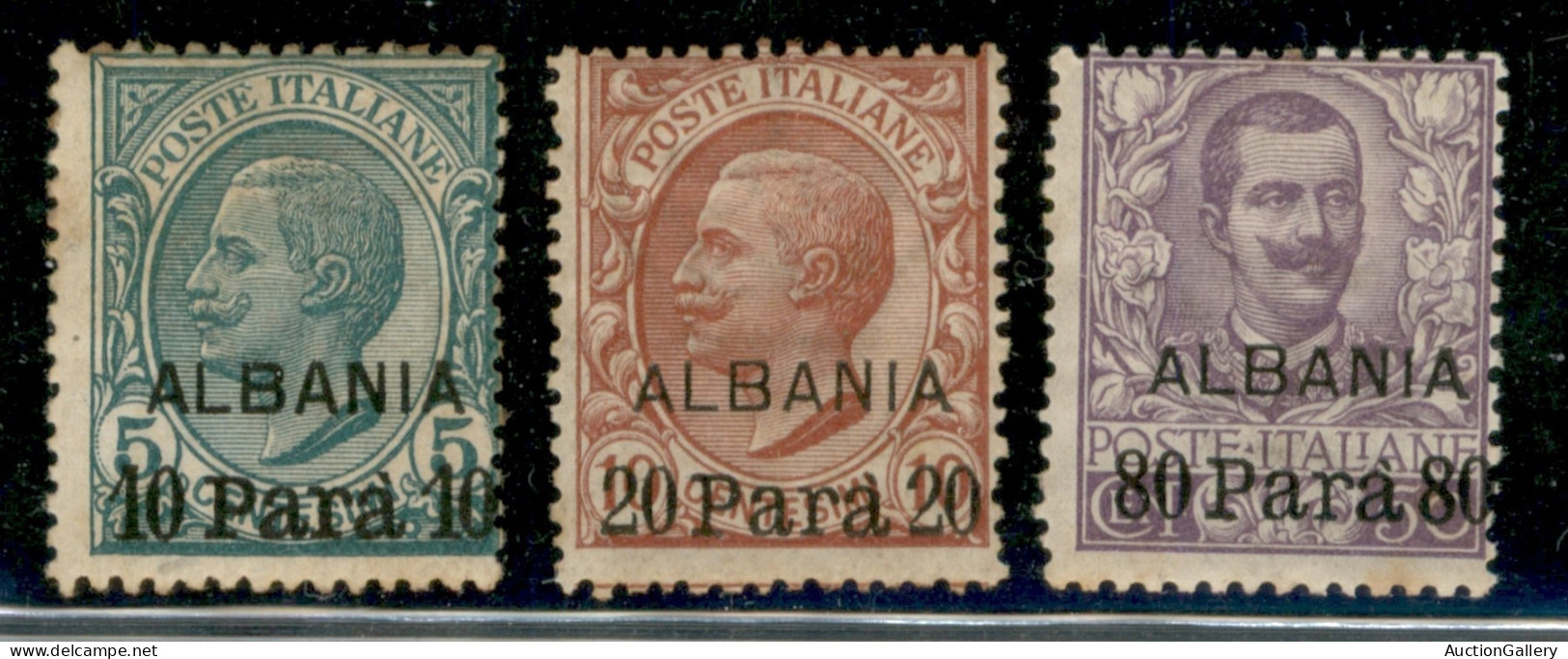 Uffici Postali All'Estero - Levante - Albania - 1907 - Soprastampati (7/9) - Serie Completa - Gomma Originale - Sonstige & Ohne Zuordnung