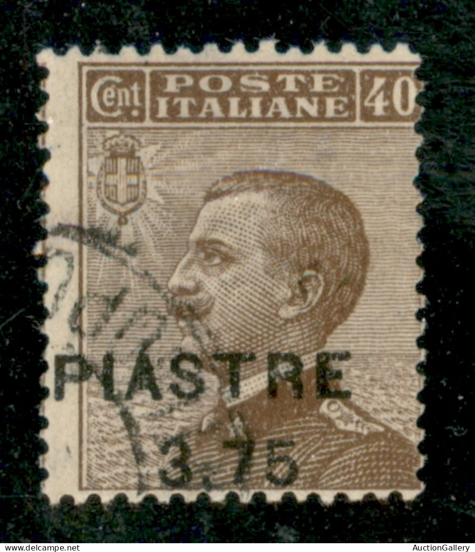 Uffici Postali All'Estero - Levante - Costantinopoli - 1922 - 3,75 Piastre Su 40 Cent Michetti (51cb + Varietà) - Sopras - Sonstige & Ohne Zuordnung