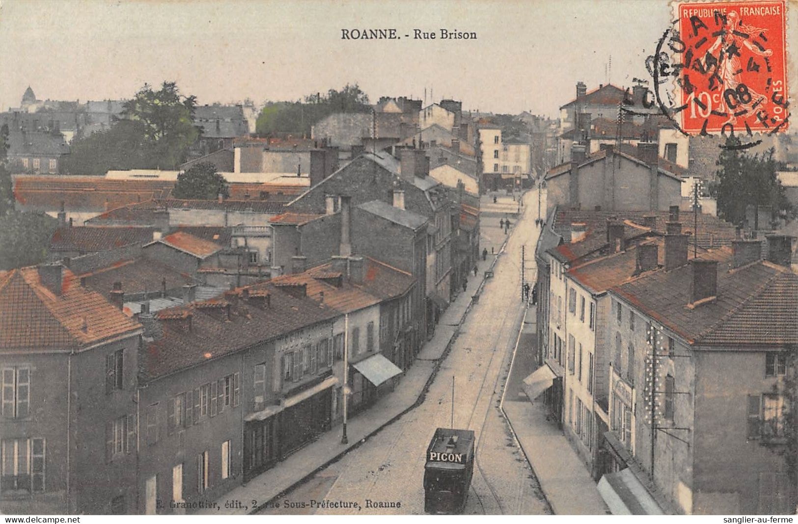 CPA 42 ROANNE / RUE BRISON - Autres & Non Classés