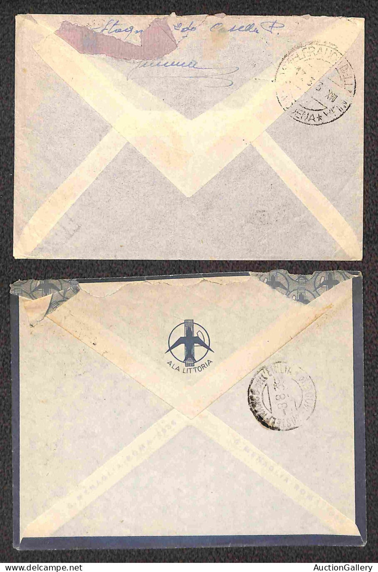 Colonie - Africa Orientale Italiana - Gimma (P.ti 5) - Due Aereogrammi Per Modena Del 1939 Con Diverse Affrancature (11  - Sonstige & Ohne Zuordnung