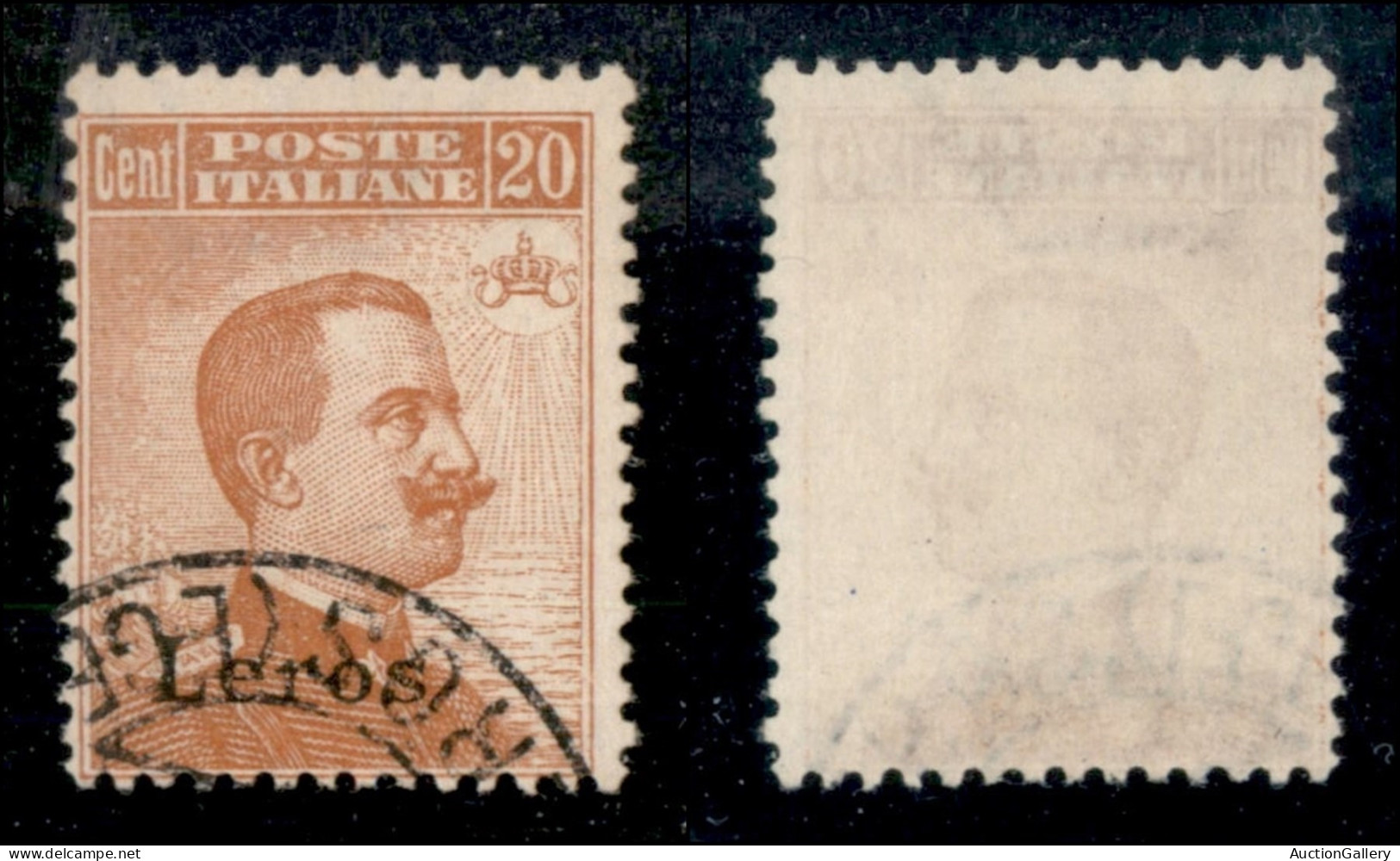 Colonie - Egeo - Lero - 1921 - 20 Cent Michetti (11) Usato (180) - Sonstige & Ohne Zuordnung