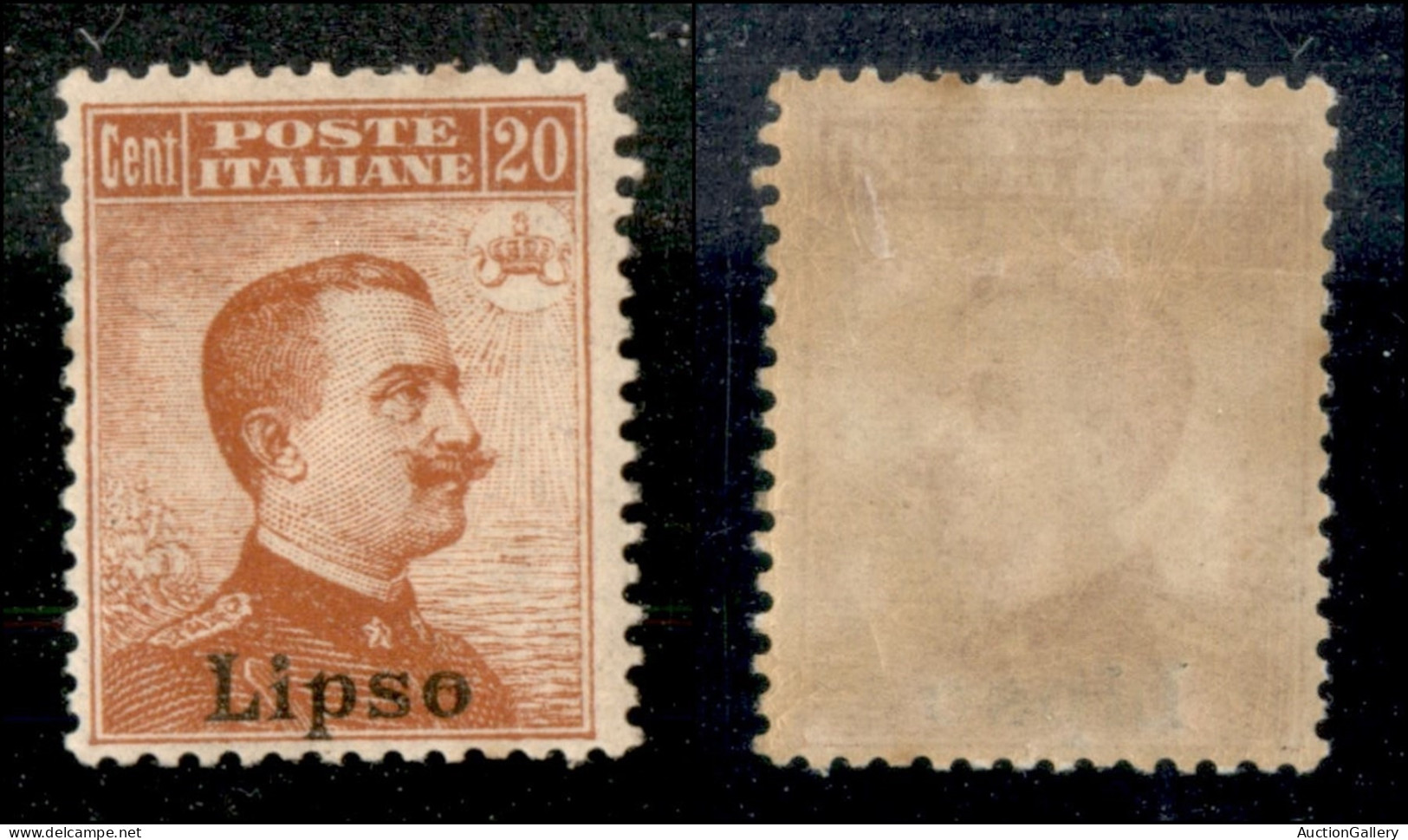 Colonie - Egeo - Lipso - 1917 - 20 Cent Michetti (9) - Gomma Originale (220) - Other & Unclassified