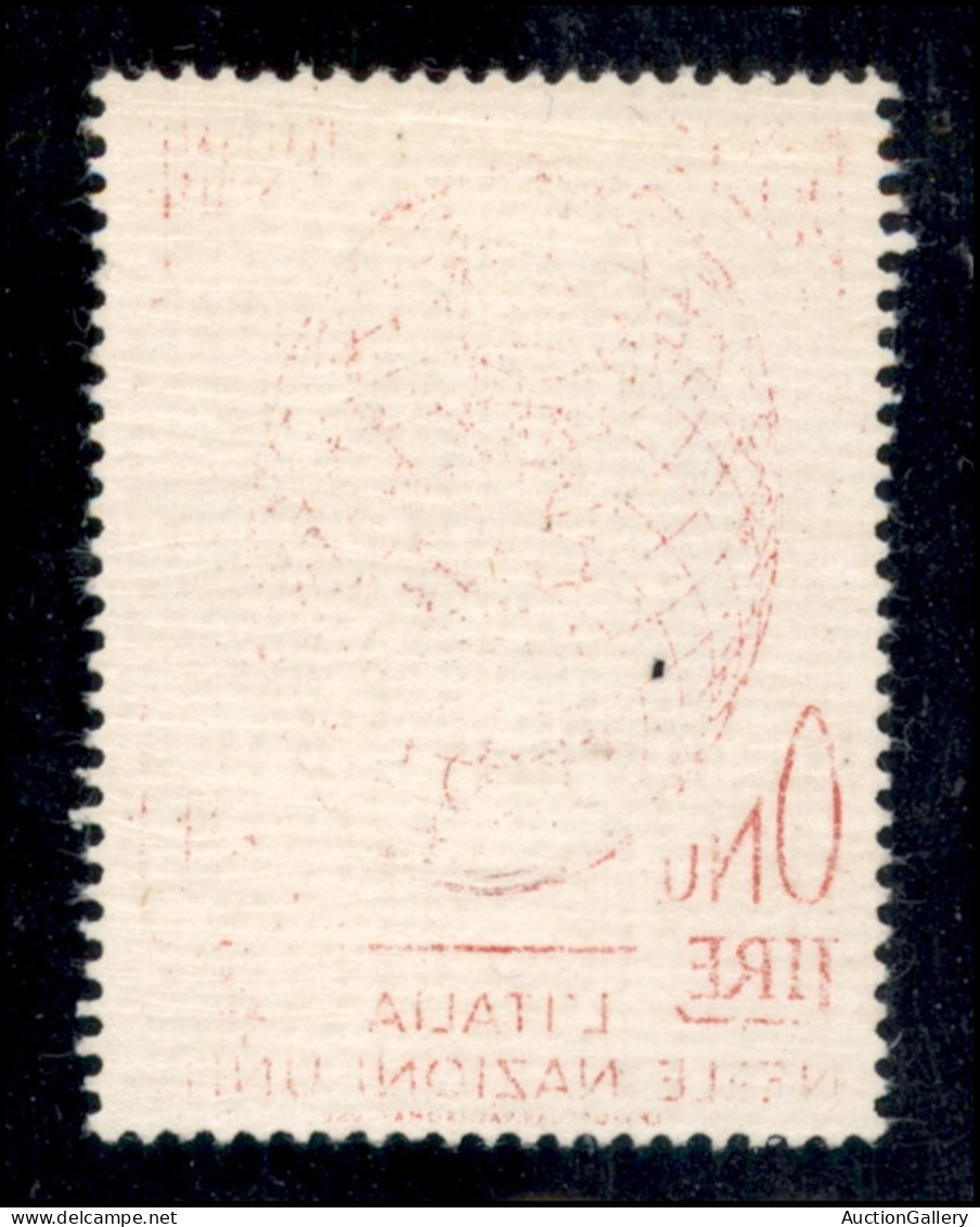 Repubblica - 1956 - 25 Lire ONU (806eb) Con Decalco Del Rosso - Gomma Integra - Sonstige & Ohne Zuordnung