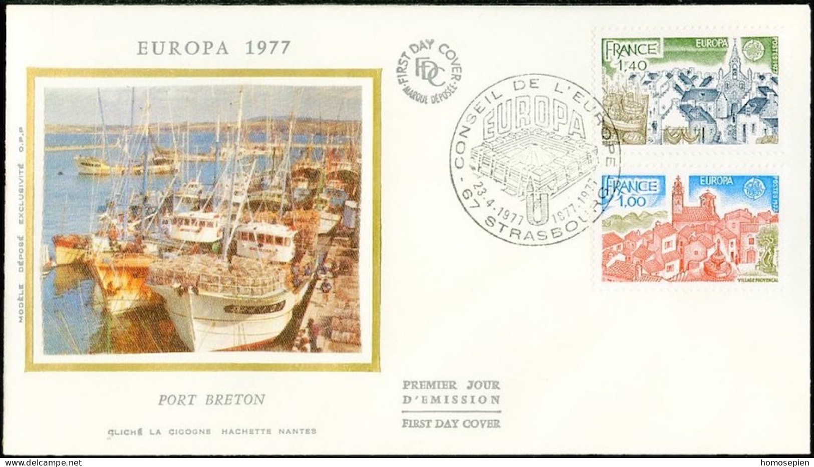 Europa CEPT 1977 France - Frankreich FDC4 Y&T N°1928 à 1929 - Michel N°2024 à 2025 - 1977