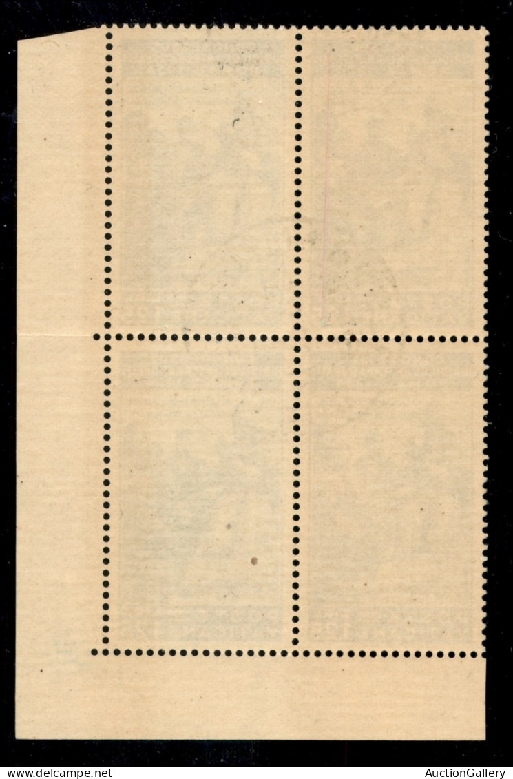 VATICANO - 1935 - 1,25 Lire Giuridico (46) - Quartina Angolare Usata - Autres & Non Classés