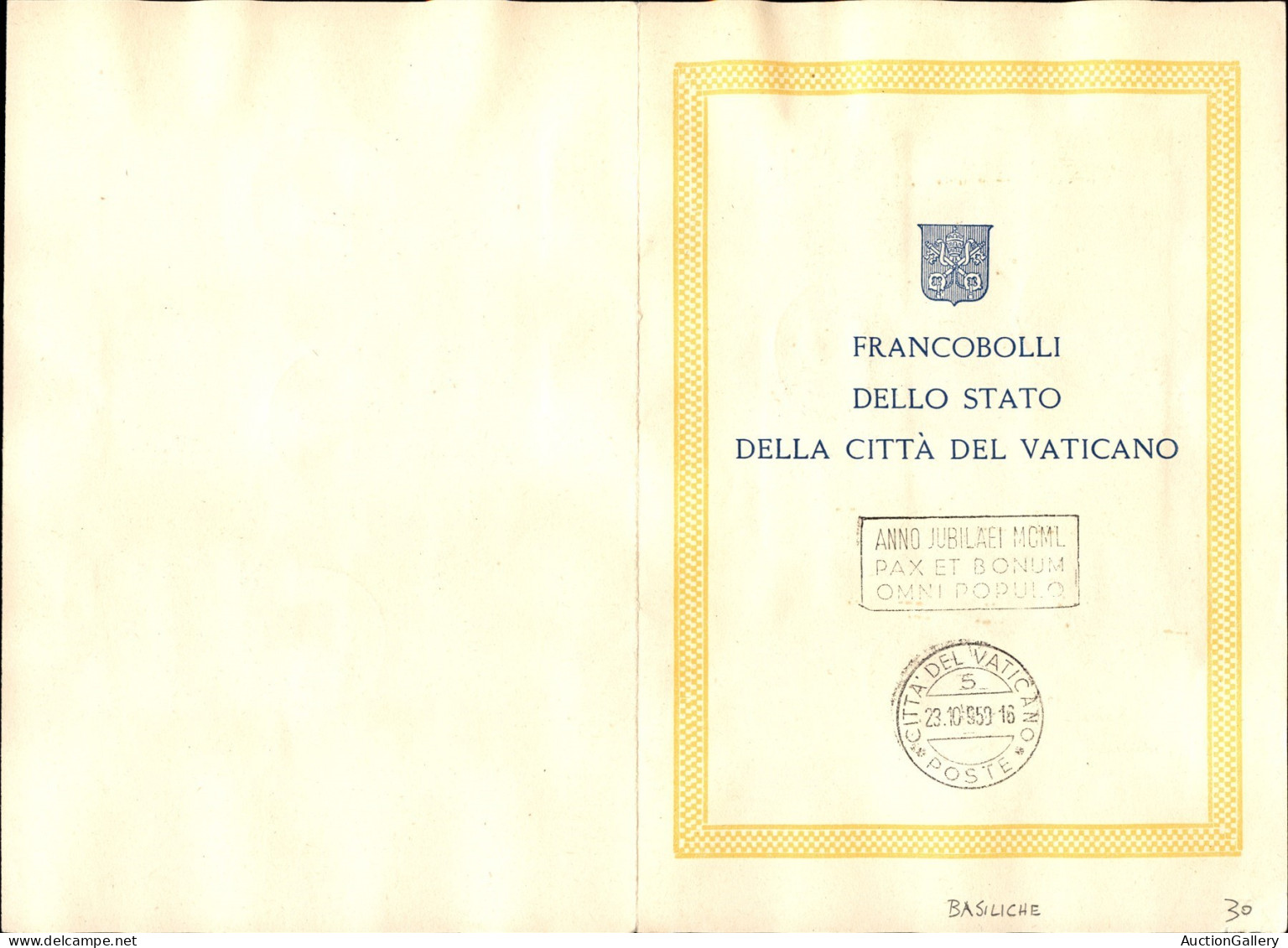 VATICANO - 1949 - Basiliche (122/131+11/12 Espressi) - Emissione Completa - Usati Su Folder Ufficiale - Autres & Non Classés