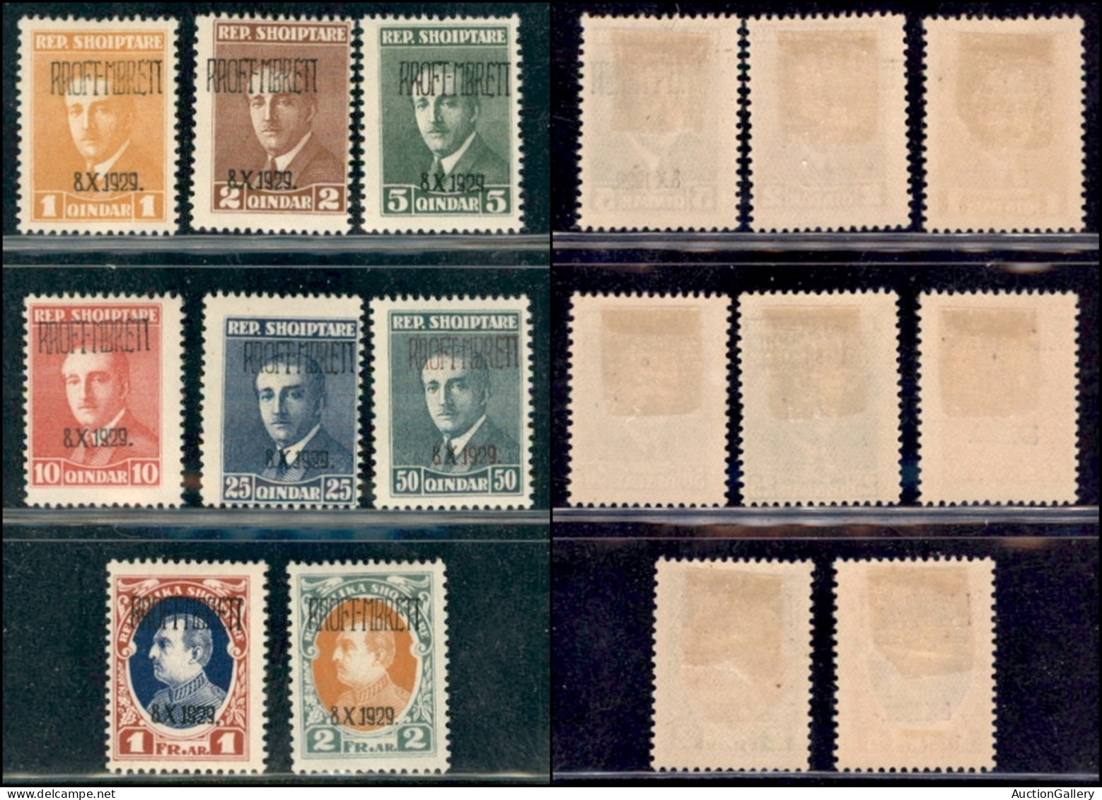 EUROPA - ALBANIA - 1929 - 33° Anniversario - Serie Completa - 8 Valori Con Gomma Originale E Prima Linguella - Autres & Non Classés