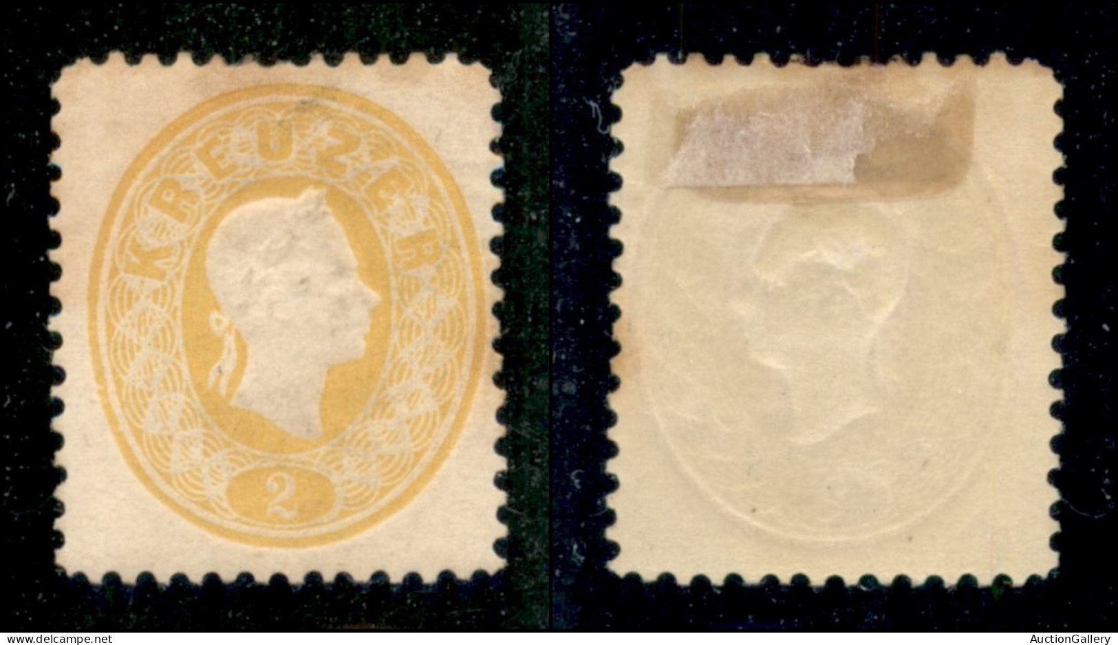 EUROPA - AUSTRIA - 1860 - 2 Kreuzer (18) - Gomma Originale - Ingiallimenti Sulla Dentellatura (600) - Other & Unclassified