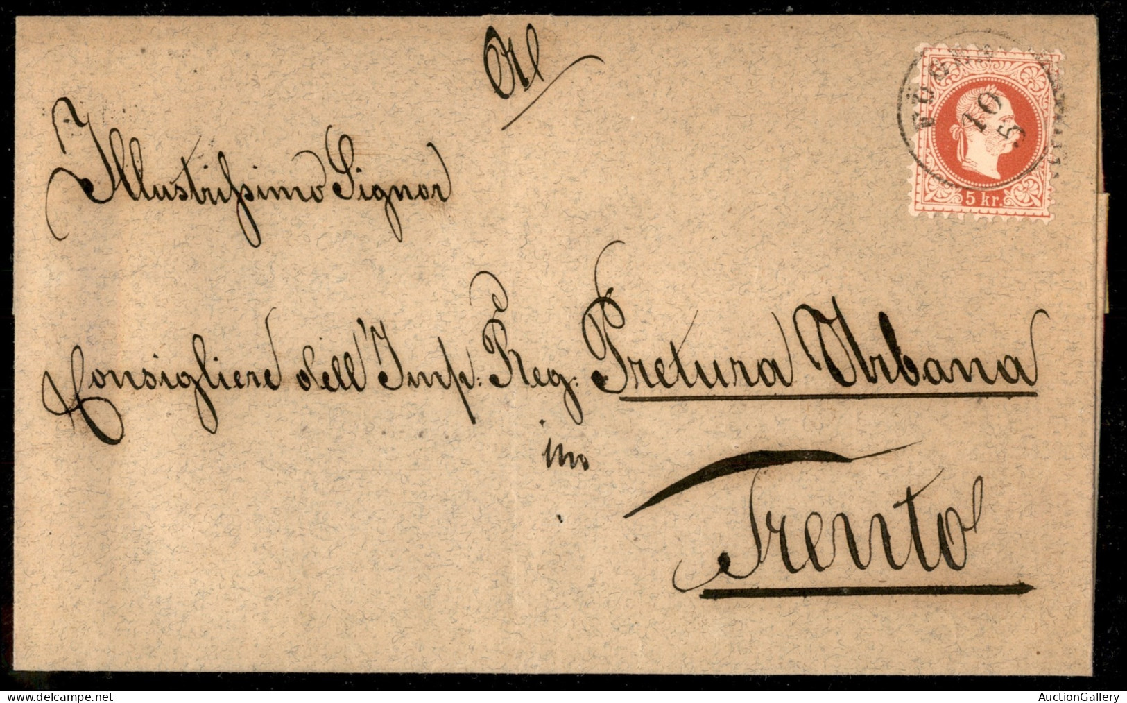 EUROPA - AUSTRIA - Fugen 10.5.1880 - 5 Kreuzer (37) Su Lettera Per Trento - Other & Unclassified