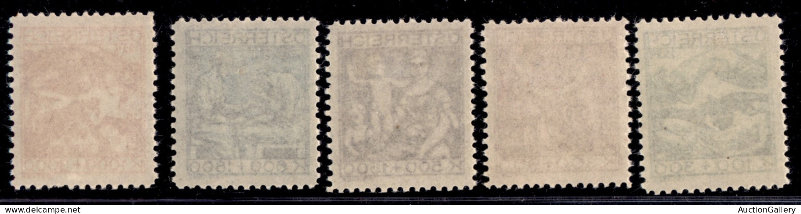 EUROPA - AUSTRIA - 1924 - Tubercolosi (442/446) - Serie Completa - Gomma Integra - Sonstige & Ohne Zuordnung