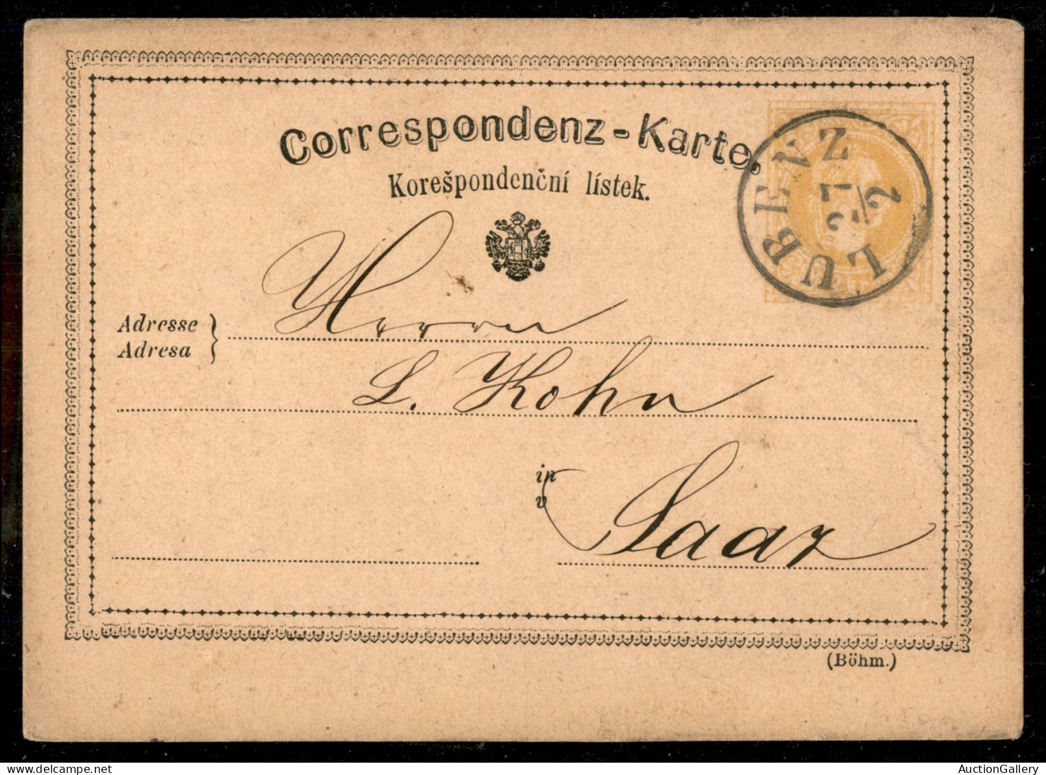 EUROPA - AUSTRIA - Lubenz 27/2 Su Cartolina Postale Da 2 Kreuzer - Andere & Zonder Classificatie