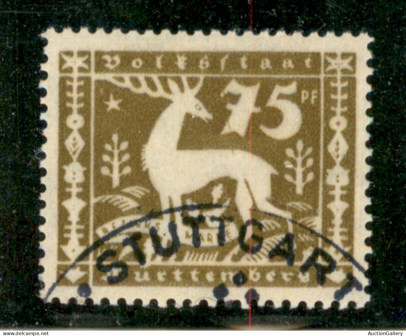 EUROPA - GERMANIA - Antichi Stati - Wurttemberg - 1920 - 75 Pf Segnatasse (149) - Usato - Sonstige & Ohne Zuordnung