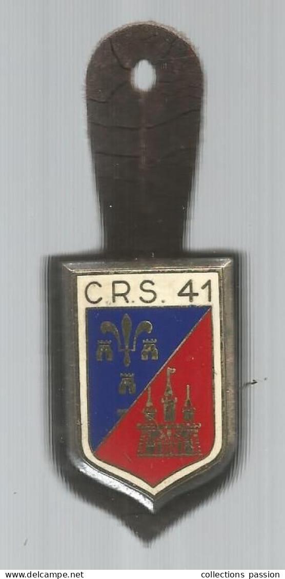Insigne, Pucelle, C.R.S. 41, St Cyr Sur Loire-Tours, 37, Delsart - Sens, Frais Fr 2.95 E - Politie En Rijkswacht