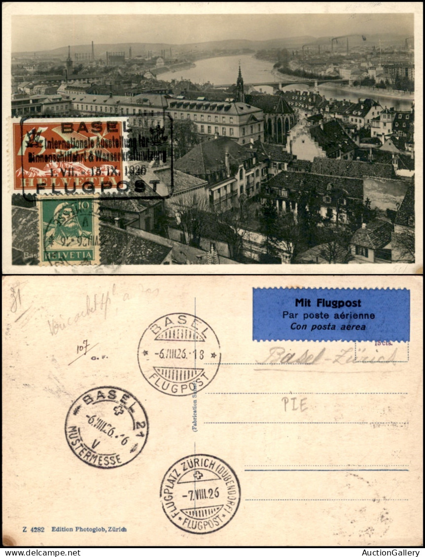 EUROPA - SVIZZERA - 1926 (1 Luglio/15 Settembre) - Basel Internationale Ausstellung - Cartolina Da Basilea A Zurigo Del  - Sonstige & Ohne Zuordnung