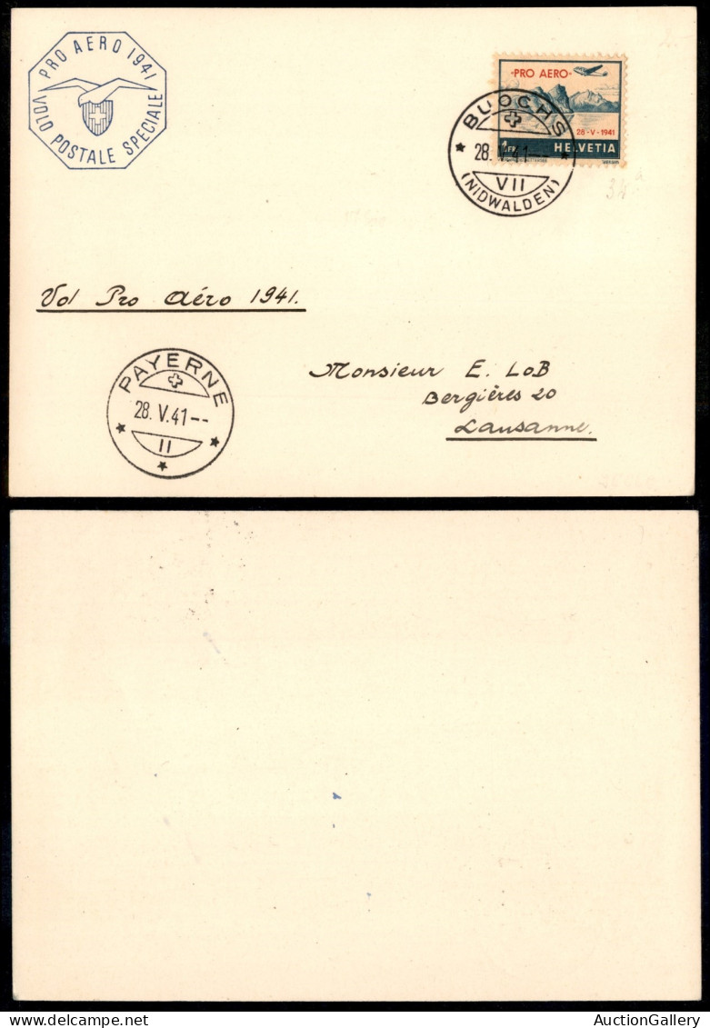 EUROPA - SVIZZERA - 1941 (28 Maggio) - Pro Aereo Buochs Payerne - Cartolina Per Losanna - Altri & Non Classificati