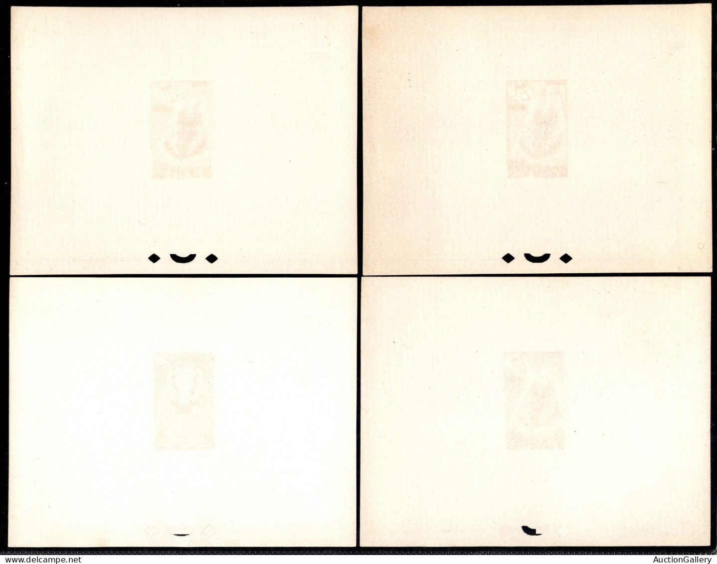 OLTREMARE - BURKINA FASO - 1960 - Haute Volta - Prove di lusso - Maschere tribali (71/88) - serie completa in foglietti 