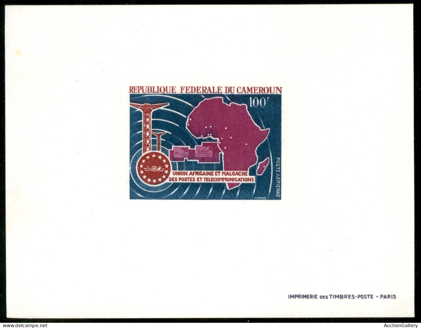 OLTREMARE - CAMERUN - 1967 - Prova - 100 Franchi UAMPT (519) - Foglietto - Sempre Senza Gomma - Other & Unclassified