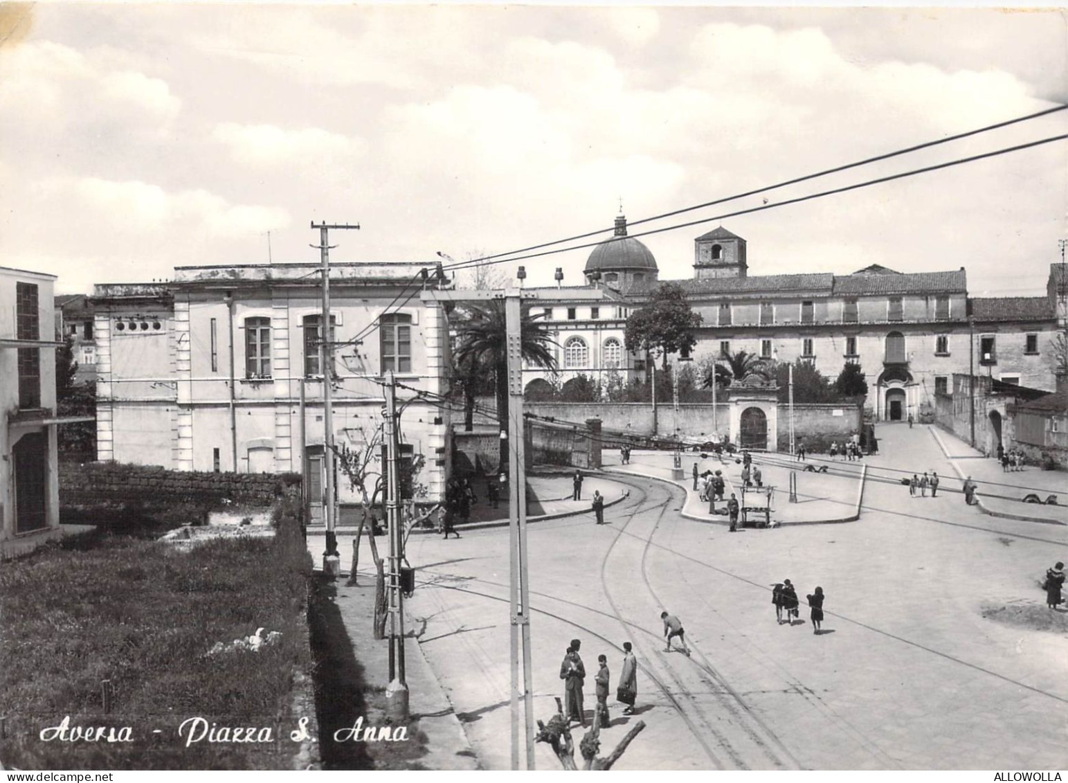 23046 " AVERSA-PIAZZA S. ANNA " ANIMATA-VERA FOTO-CART. SPED.1964 - Aversa