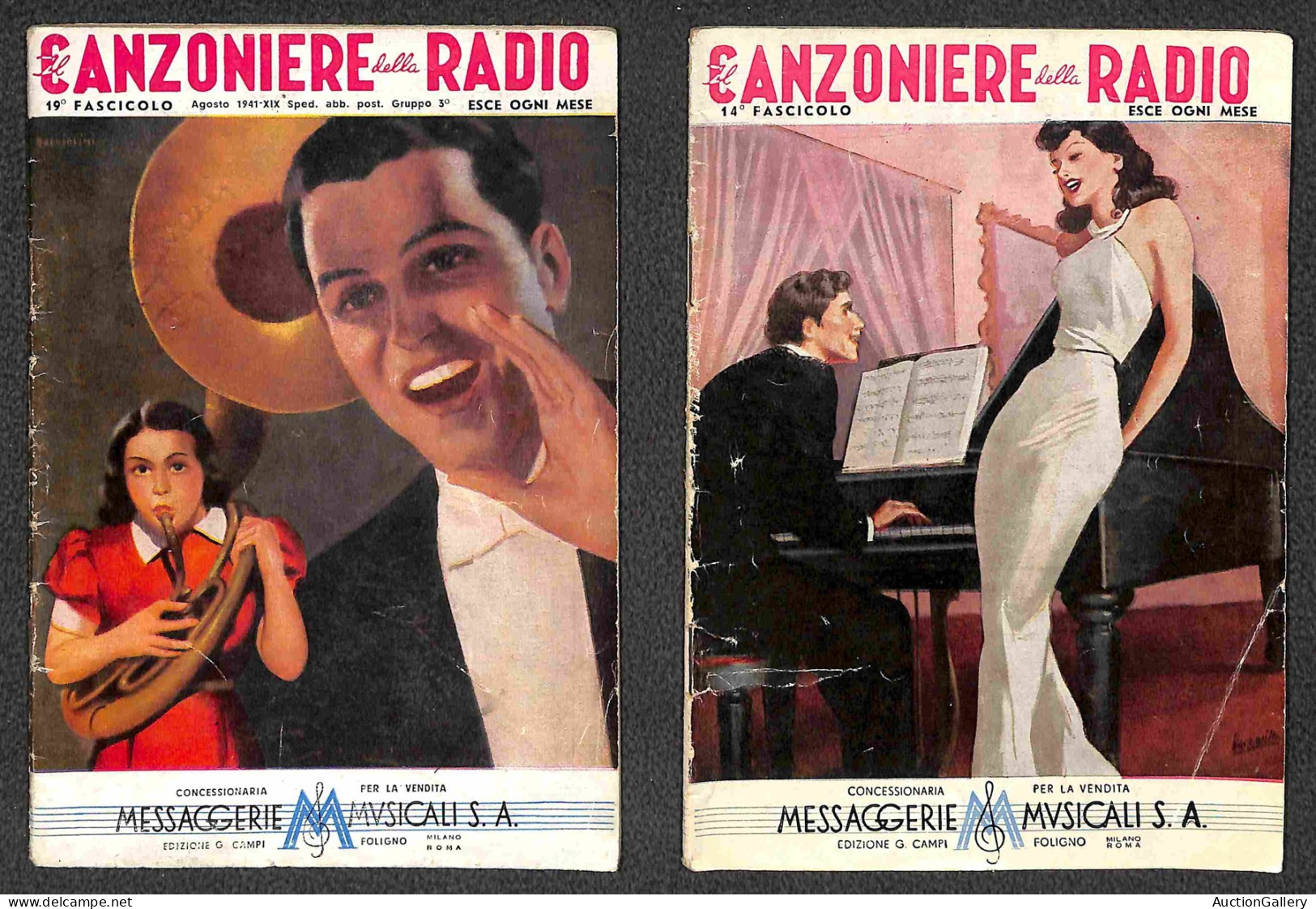 Documenti E Varie - 1940/1941 - Canzoniere Radio/Messaggerie Musicali - 5 Libretti (11/14 + 19) - In Ottime Condizioni - Other & Unclassified