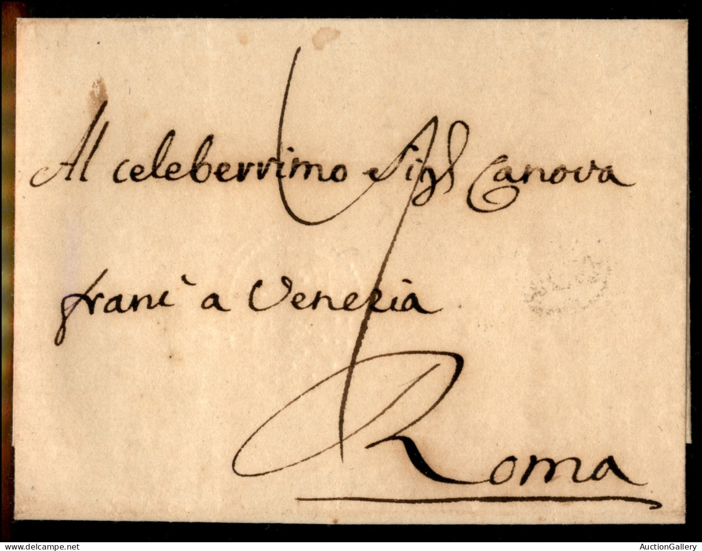 Prefilateliche - 1792 - Involucro Di Lettera Da Vicenza A Roma - Autres & Non Classés