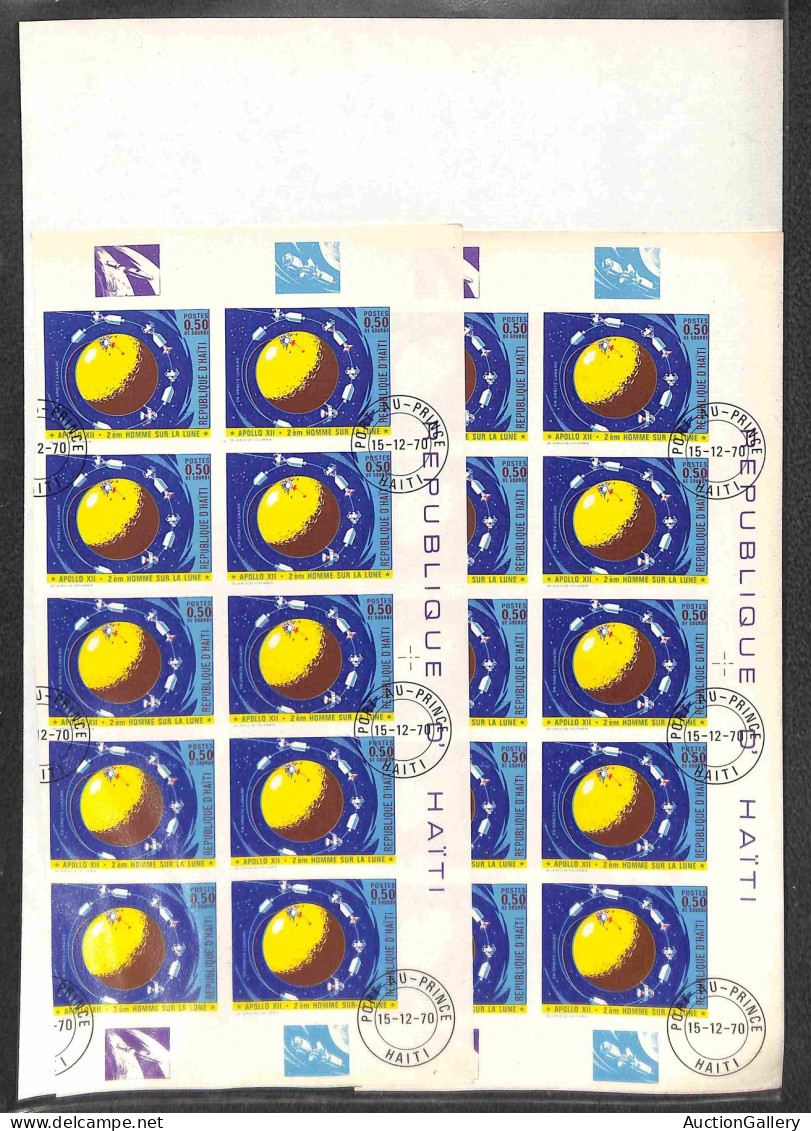 Lotti & Collezioni - HAITI - 1970 - Apollo 12 (1116/1123) - 8 valori usati (15/12/70) - 15 cent dentellato in foglio int