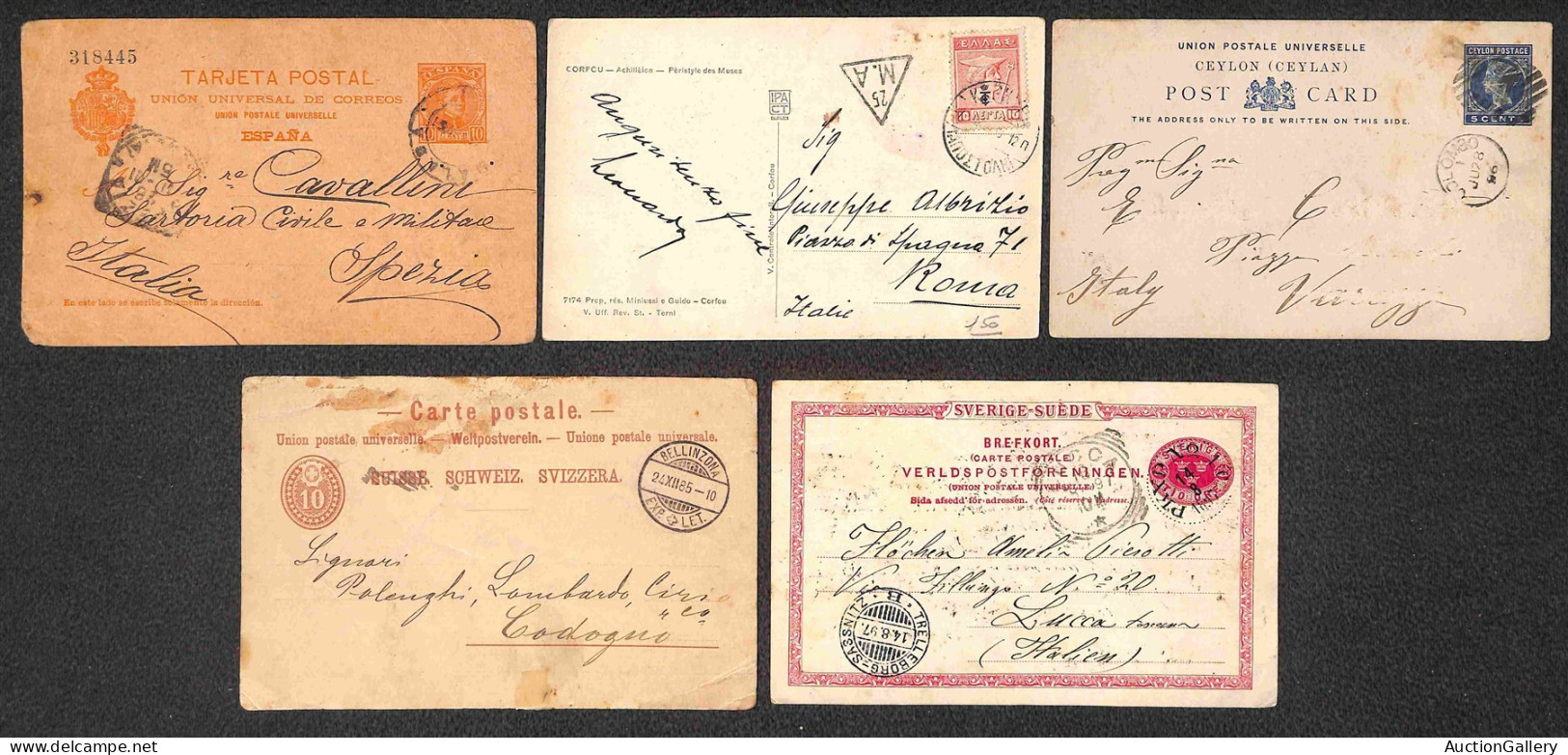 Lotti & Collezioni - MONDIALE - 1883/1939 - Lotto Di 20 Cartoline Postali E Buste Postali Del Periodo - Da Esaminare - Andere & Zonder Classificatie