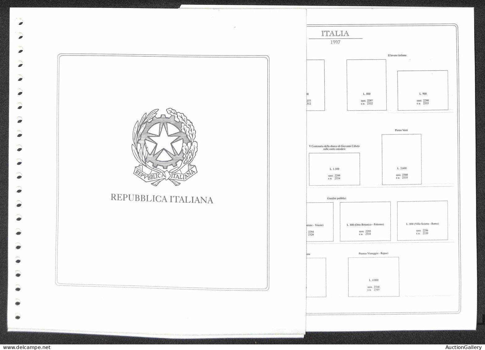 Lotti & Collezioni - MATERIALE FILATELICO - Pagine Abafil 22 Fori - REPUBBLICA Lunario Filatelico Dal 1997 Al 1999 Compl - Andere & Zonder Classificatie