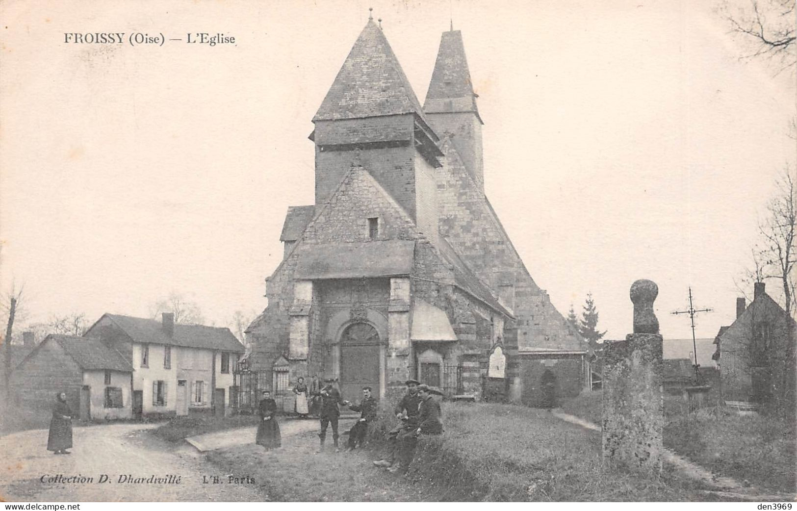 FROISSY (Oise) - L'Eglise - Voyagé 1909 (2 Scans) - Froissy