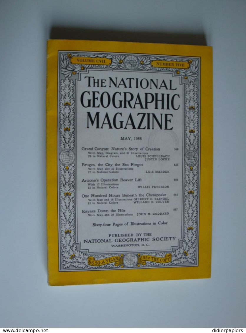 The National Géographic Magazine May 1955 Divers Sujets,belles Publicités - 1950-Hoy