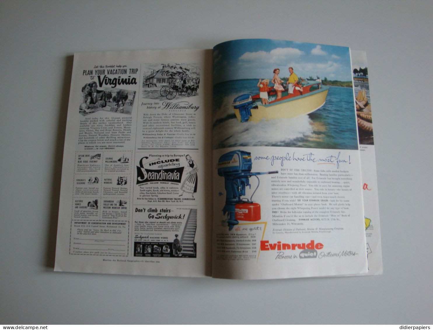 The National Géographic Magazine May 1955 divers sujets,belles publicités