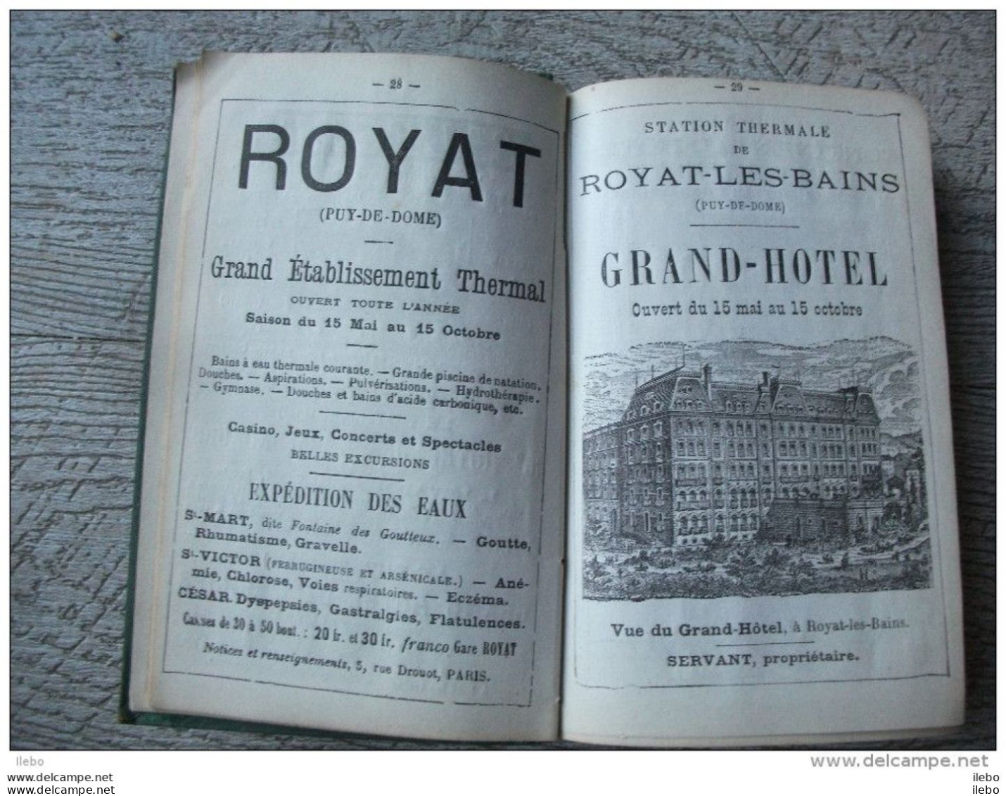 Guides Diamant  Mont-dore Eaux Minérales Auvergne1892 Cartes Plans Gravures Bourboule Guide - Auvergne