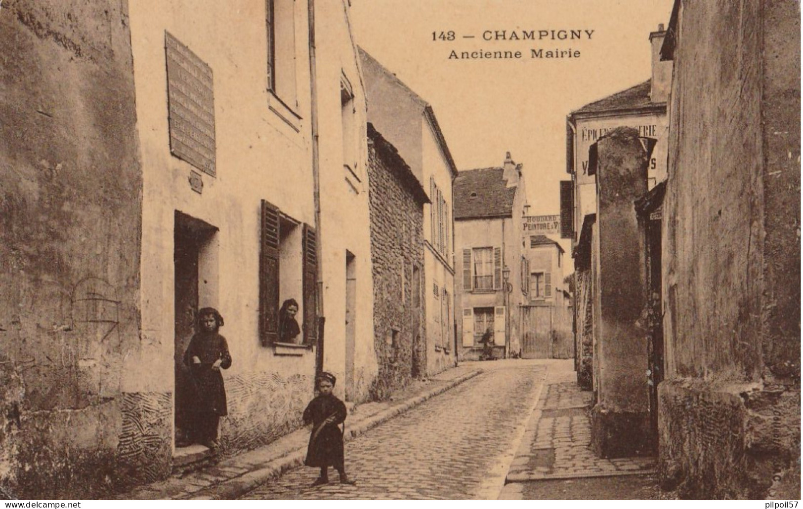 51 - CHAMPIGNY - Ancienne Mairie  (carte Brillante - Pub Chocolat Vinay) - Champigny