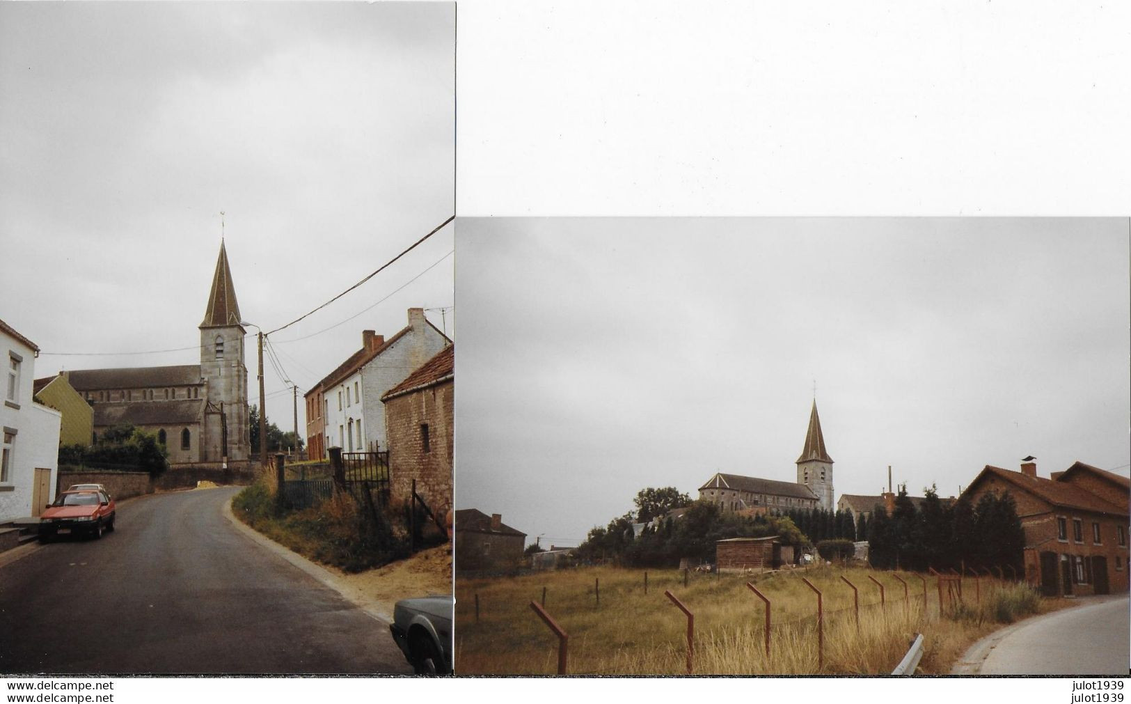 Julot1939 .... FONTENELLE ..-- WALCOURT ..-- L ' Eglise . 2 Photos . - Walcourt