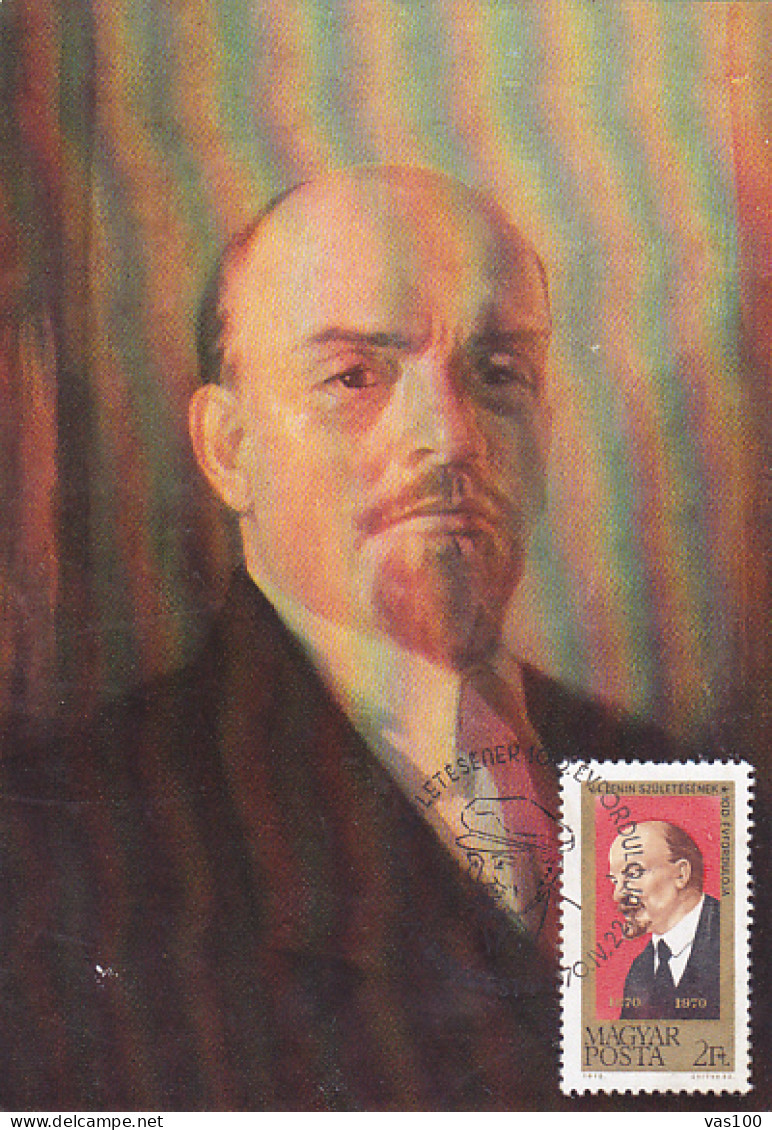 FAMOUS PEOPLE, LENIN, CM, MAXICARD, CARTES MAXIMUM, 1970, HUNGARY - Lenin